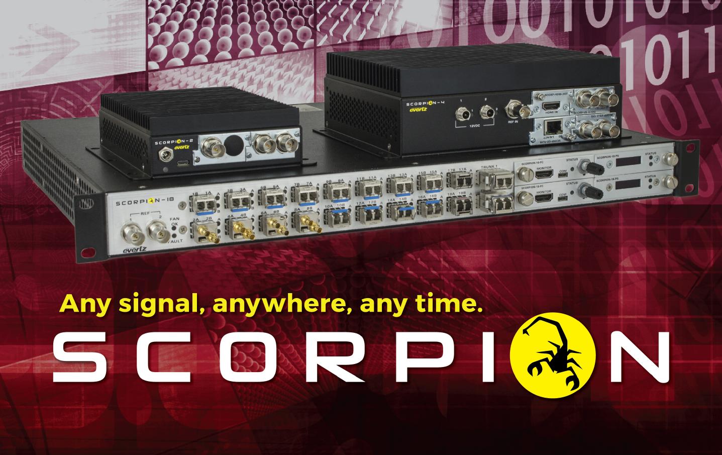 SCORPIONX18/メディアプロセッシングプラットフォーム/evertz (株)テクノハウス