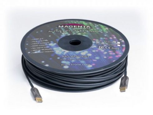 MAGENTA 難燃性ゼロハロゲンアクティブ光ケーブル HDMI2.0 / DisplayPort1.4