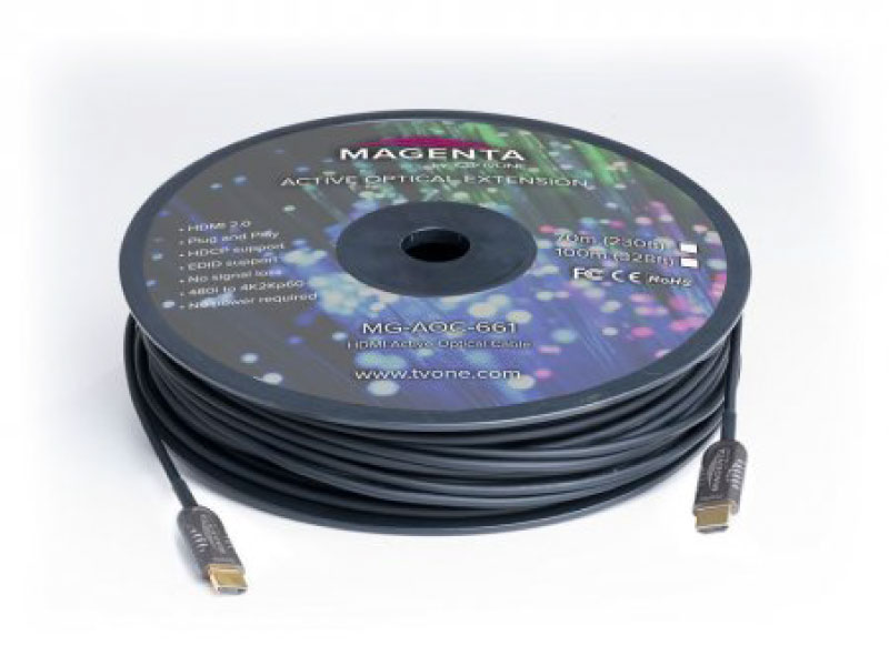 MAGENTA 難燃性ゼロハロゲンアクティブ光ケーブル HDMI2.0 | (株 