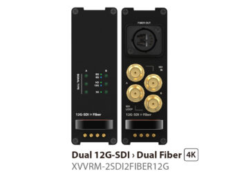 デュアルチャンネル 12G-SDI 光コンバーター（TX） XVVRM-2SDI2FIBER-12Gの画像