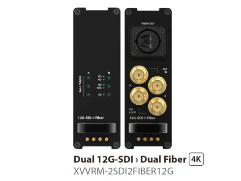 デュアルチャンネル 12G-SDI 光コンバーター（TX） XVVRM-2SDI2FIBER-12G