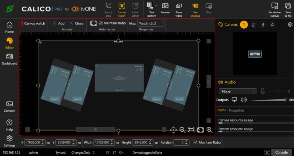 専用デザインソフトウェアCALICO Studioの操作画面の画像